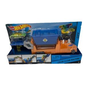 Hot Wheels City Color Clean Machine Color Changers Truck Playset NEW Mattel 2014